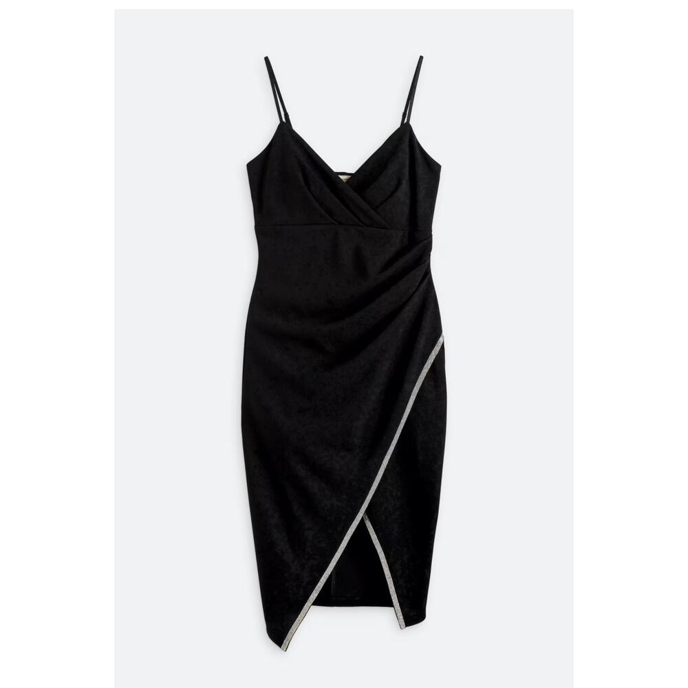 NWT The General Good “Thalia” Fitted Front Slit Midi Dress – M